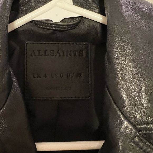 All Saints Estella Biker Jacket. Size: US 0, UK 4, EU 32. - Picture 4 of 7